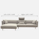 Milton Sofa, L192, Semi Aniline Leather, G3 342 [Display x1]